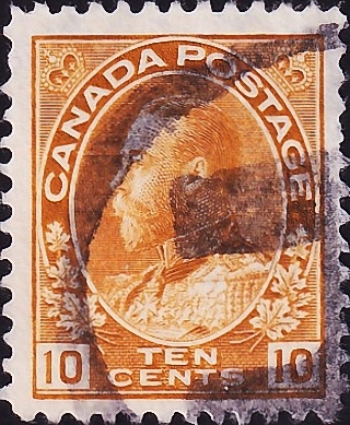 Канада 1925 год . King George V , 10 с . Каталог 5,0 фунтов.